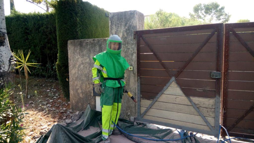 sablage portail fer forgé sainte maxime freres dron